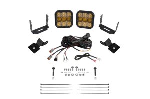Polaris RZR XP LED Light Pods - A-Pillar - Diode Dynamics - Stage Series SS5 A-Pillar Pod Kit - Pro - Yellow - `14-`18